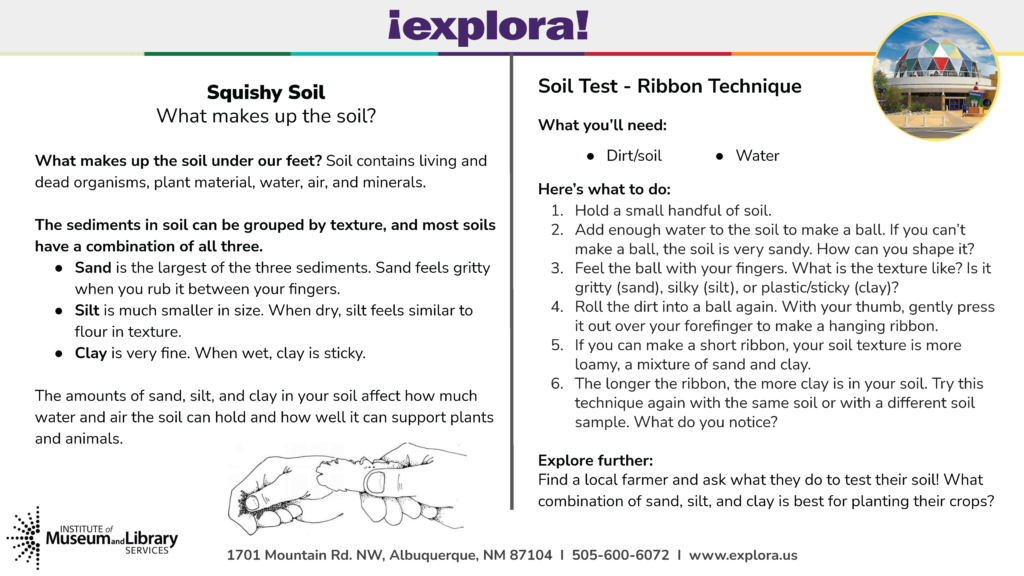 Explora - Squishy Soil Activity Card